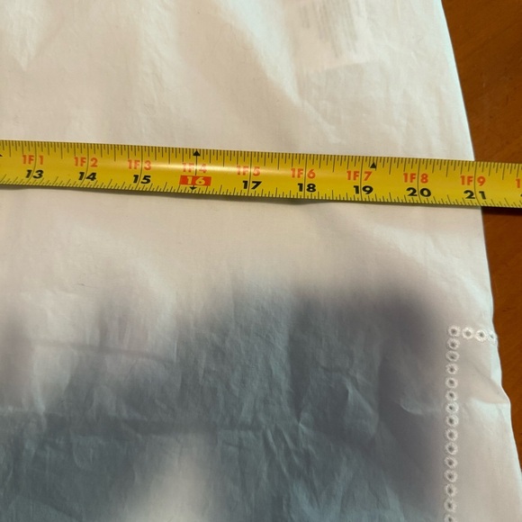 Venroy Cotton Maxi Skirt in White Sz L Floral Embroidered Side Slit Semi Sheer - Picture 14 of 15